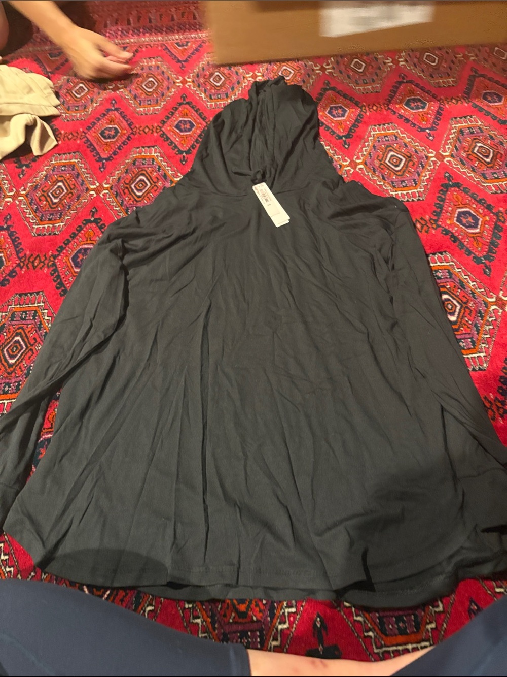 Victoria's Secret Black Hooded Lightweight Sweater